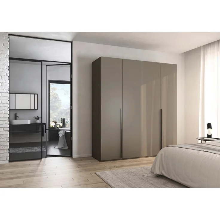 rauch Drehtürenschrank Kleiderschrank Schrank Garderobe Wäscheschrank BESTSELLER MONTCLAR (3 Ausstattungen BASIC/CLASSIC/PREMIUM (SOFT-CLOSE), Breiten 201-400 cm) Front in Glas/Hochglanz/Dekor/Grauspiegel in 5 Breiten MADE IN GERMANY