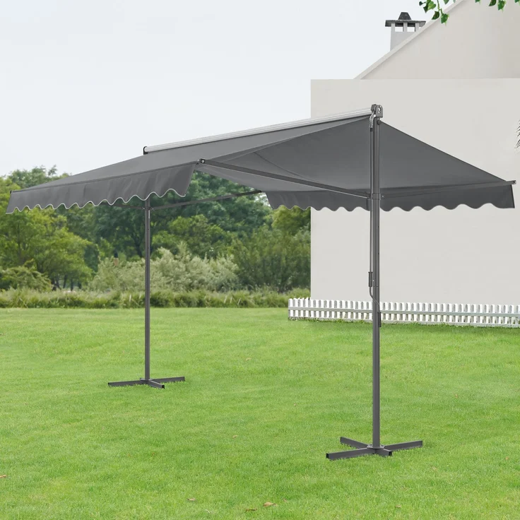 Standmarkise Selenizza freistehend 400x300x260cm Dunkelgrau [pro. tec] – Bild 1