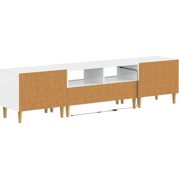 vidaXL 3-teiliges LED TV Regal DELFT Hochglanz Weiß Holzwerkstoff 3416763 – Bild 6