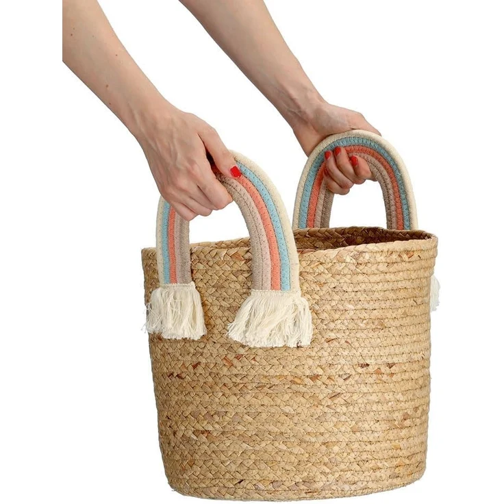 Aufbewahrungskorb Rainbow - naturfarben - Ø 30cm – Bild 3