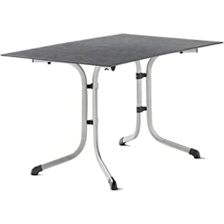 SIEGER 5160-20 Klapptisch Polytec (HPL) 120x80 cm Stahlgestell graphit / Tischplatte Polytec (HPL) Schiefer anthrazit