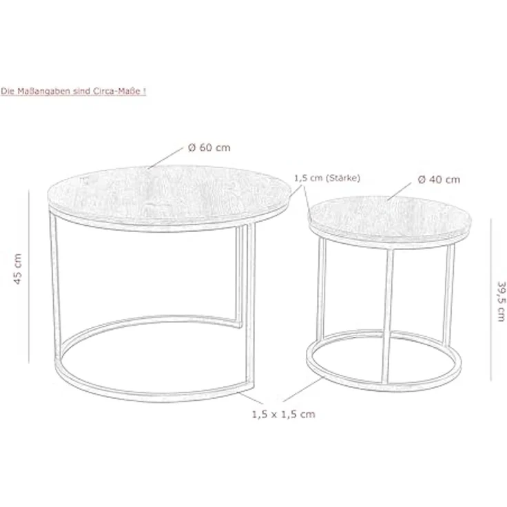Couchtische 2er-Set LINDAU CT – Bild 2