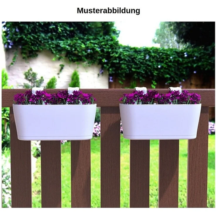 Engelland Blumenkasten Blumentopf zum Hängen (Vorteils-Set, 1 St, Fassungsvermögen je Topf 5,5 Liter), UV-Beständig, Frostbeständig, Wasserauffangschalen – Bild 2
