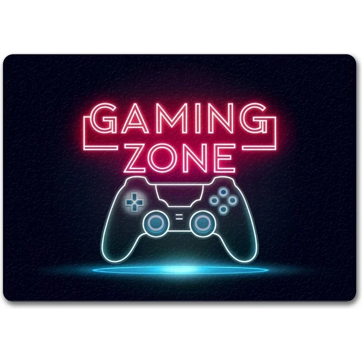 speecheese Fußmatte Gaming Zone Controller Fußmatte in 35x50 cm ohne Rand in Neonschrift – Bild 1