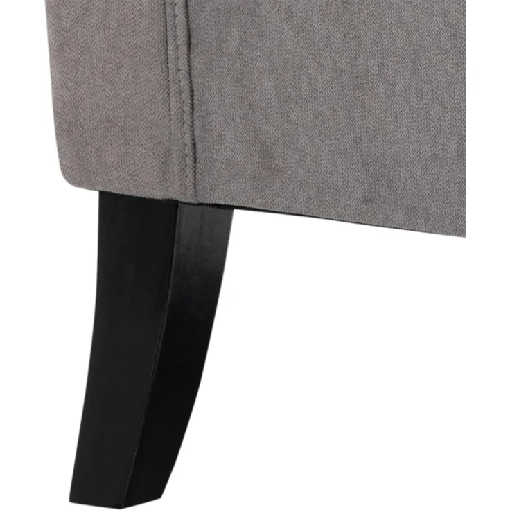 Einzelsessel Relaxsessel Ohrensessel 74x86x102 cm, Akzentsessel mit Tufting, Holzfüße, Polyester Grau, stilvoller Komfort für Ihr Zuhause--Grau--74x86x102cm--YOUDENOVA – Bild 8