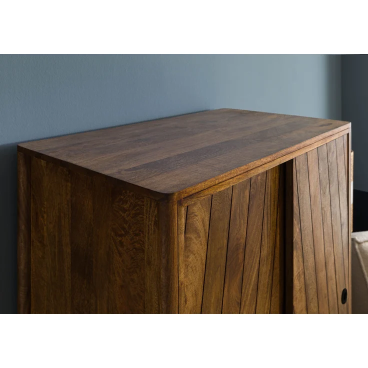 Kleiderschrank Mango 100x60x180 braun geölt / Griff schwarz LOS ANGELES #111 – Bild 4