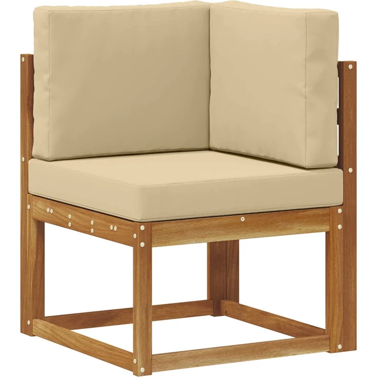vidaXL Outdoor-Sofagarnitur mit Kissen 4 pcs Natur und Beige 3366336 – Bild 4