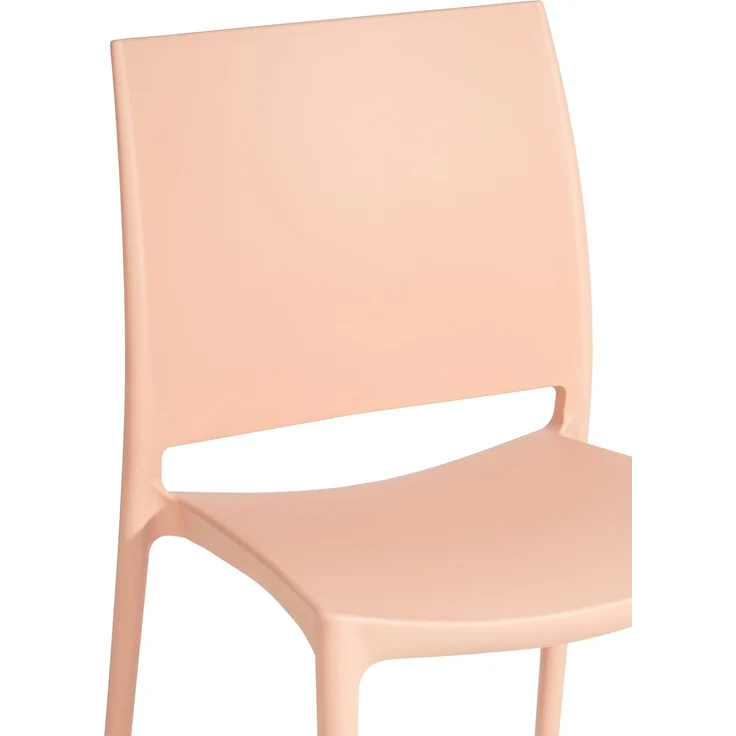 CLP Gartenstuhl Meton mit Lehne stapelbar wetterfest UV-beständig bis 150 kg,pfirsich – Bild 7