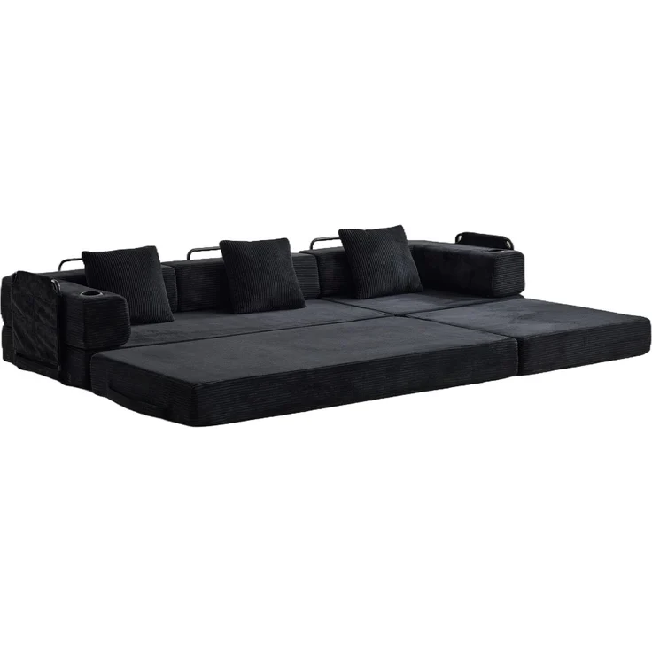 ZUBALIYA Sofa mit Cordbezug, für Wohnzimmer und Apartments, mit stabilem Untergestell, für den täglichen Gebrauch – Bild 22