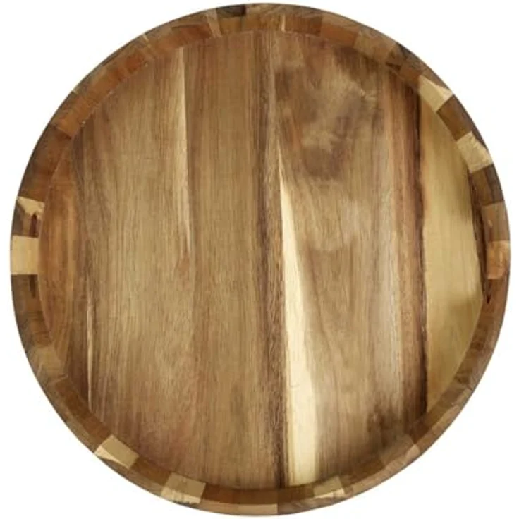 HOME DECO FACTORY, KA5092, Acacia Tray 40 cm - Elegant and Practical for Serving Your Dishes in Style, Easy to Transport and clean, Perfect for Any Occasion - Brown – Bild 3