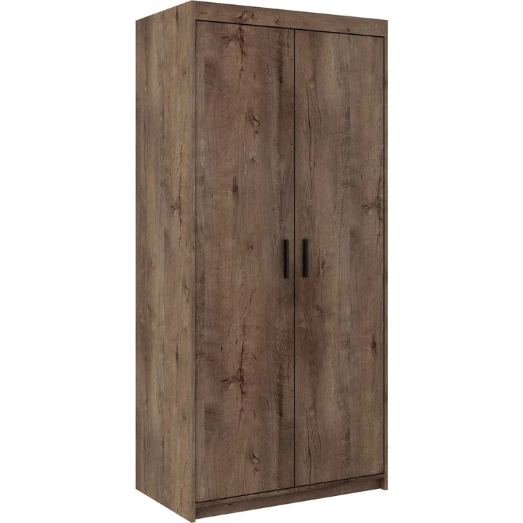 AX LIVING Kleiderschrank Eiche Lefkas Storicos 2T 89,7 cm, 2 türiger – Bild 1