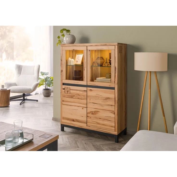 Vitrine Kernbuche 103x40x148 natur geölt VILLANDERS #102 – Bild 3