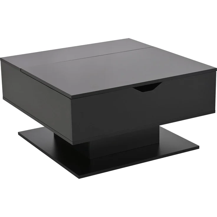 Abrihome Couchtisch mit hydraulischem Sofatisch und Stauraum, Schwarz, 40x77x88 cm – Bild 1
