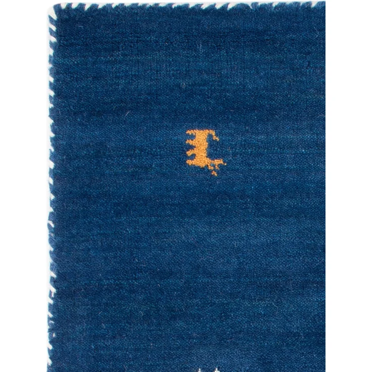 Gabbeh Teppich - Loribaft Softy - 90x60 cm - blau – Bild 3