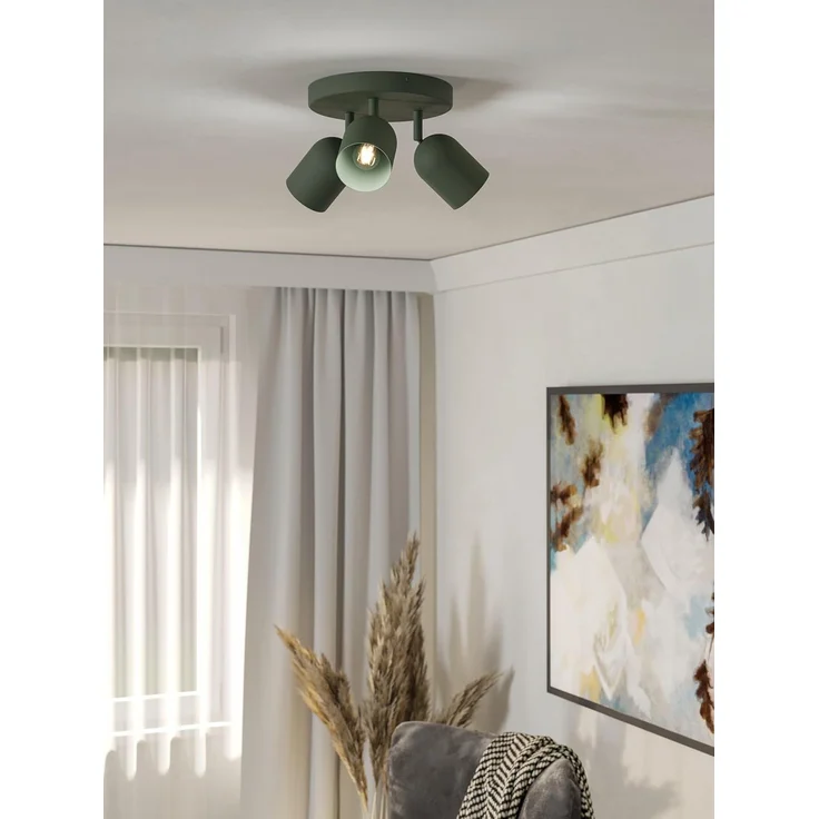 Eglo Leuchten 3er Spot Rondell Tilston Ø 25 x 21 cm grün – Bild 2
