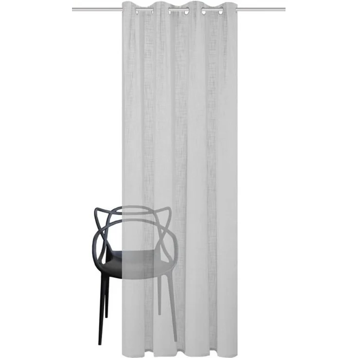 Home Basics Vorhang SOFTY (1 St), Ösen, halbtransparent, Ösenschal SOFTY Uni – Bild 4