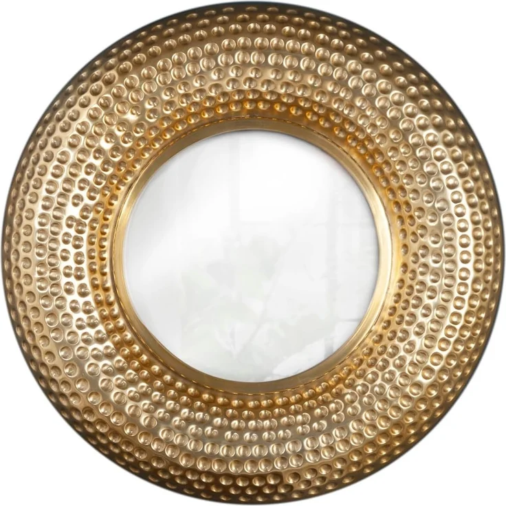riess-ambiente Wandspiegel ORIENT 60cm gold, Schlafzimmer · Metall · rund · mit Rahmen · Deko · Hammerschlag Design – Bild 1