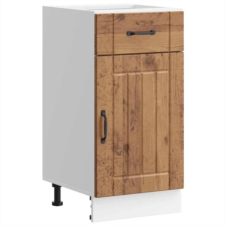 vidaXL Küchen-Unterschrank Lucca Altholz-Optik Holzwerkstoff 853715 – Bild 2
