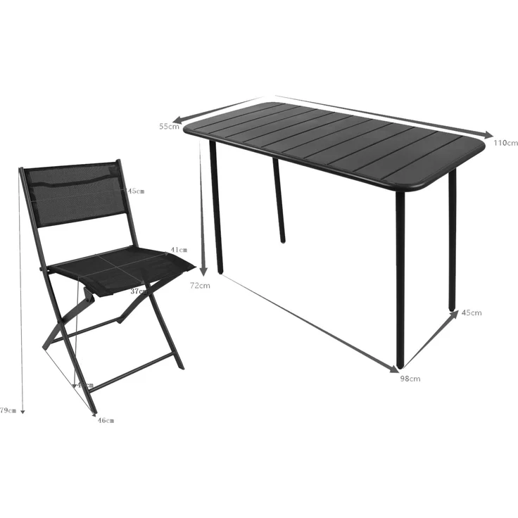 VCM Gartenmöbel-Set Sumila 920517 Rot H. 79 x B. 110 x T. 55 cm – Bild 4