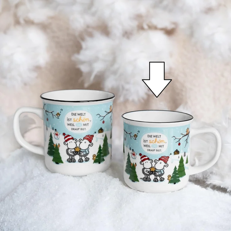 Kaffee Tasse Kaffeebecher 35cl Geschenk Weihnachtstasse Sheepworld WELT 74408 – Bild 3