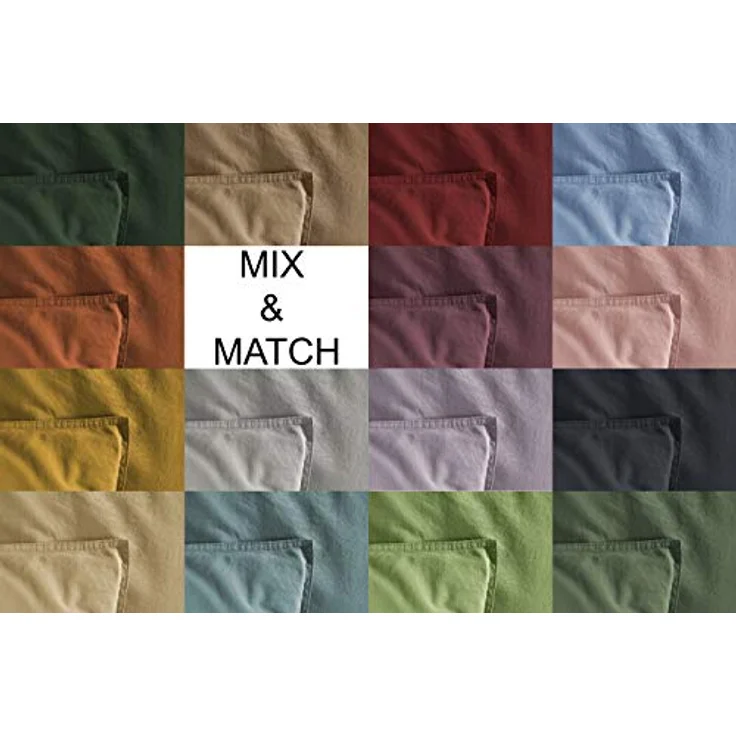 jilda-tex Bettwäsche Lissabon, Renforcé (Bio-Baumwolle), 2 teilig, unifarben, stonewashed und in vielen Farben – Bild 8