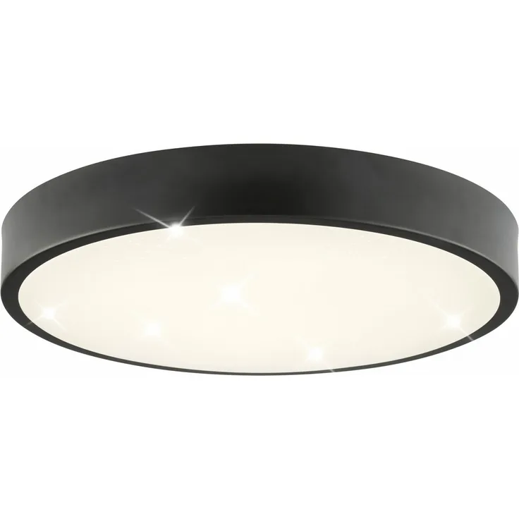 Brilliant LED Deckenleuchte Slimline Starry Ø 39 x 6,5 neutralweiß schwarz-weiß