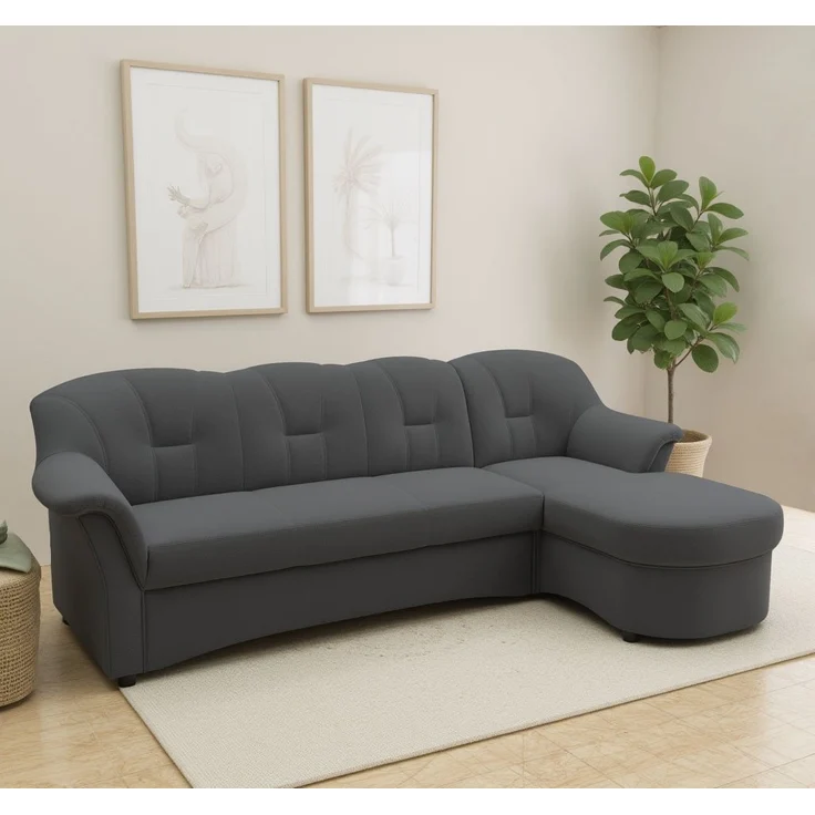 DOMO collection Ecksofa Flores Schlafsofa, B/T/H: 233/142/86 cm, L-Form, wahlweise mit Bettfunktion, wahlweise mit Federkern, auch in Leder – Bild 5
