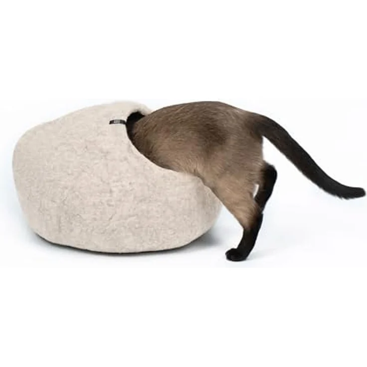 LucyBalu Tierbett Katzenhöhle aus Filz, Filzhöhle für Katzen, Kuschelhöhle für Katzen – Bild 1