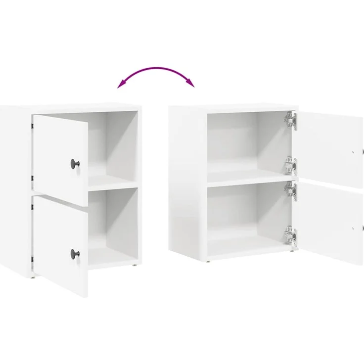 vidaXL Bücherregal Weiß 40x24x52 cm Holzwerkstoff 860355 – Bild 8