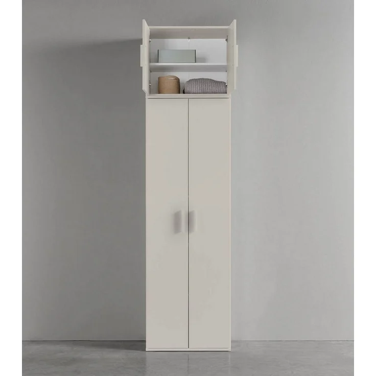 mokebo Mehrzweckschrank Der Extralange Made in Germany, Aktenschrank, Flurschrank, Schuhschrank in Beige Grau – Bild 3