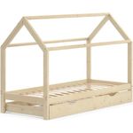 Hausbett Wiki Naturholz 90x200 cm mit Gästebett Vitalispa