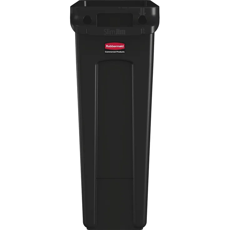 Rubbermaid FG354060BLA Slim Jim mit Lüftungskanälen, 87 L, Schwarz