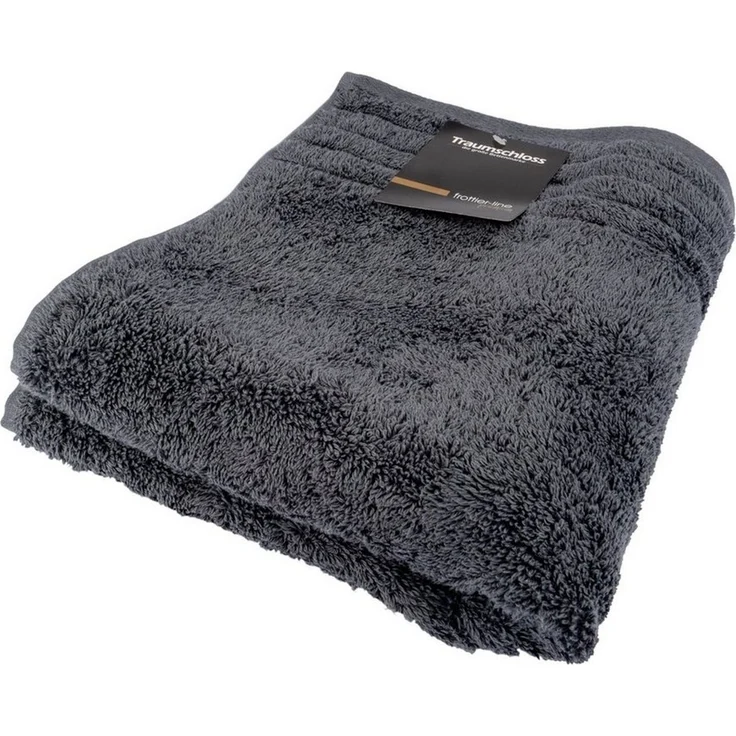 Traumschloss Gästehandtuch Premium-Line, Frottier (1-St), 100% amerikanische Supima Baumwolle mit 600g/m², Dunkelgrau – Bild 5