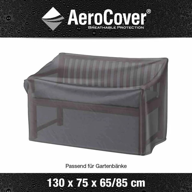 AeroCover Schutzhülle für Gartenbänke 130x75xH65/85 cm Schutzhaube Gartenbank Bankabdeckung