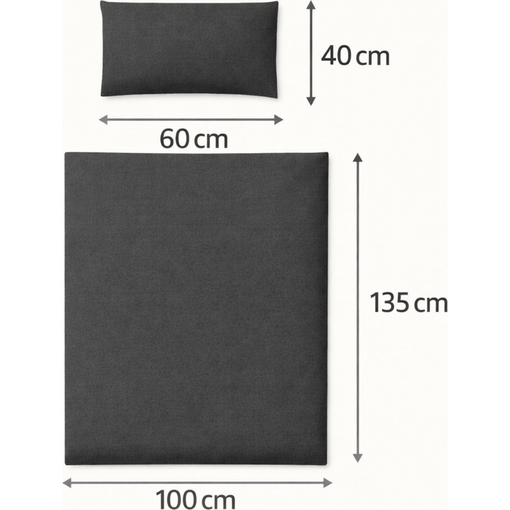 Jersey Kinder Bettwäsche 100x135cm Hautfreundlich Atmungsaktiv Baumwolle Grau – Bild 4