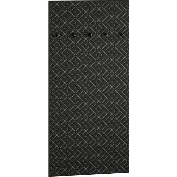 Paneel ""Nevio"" Wandpaneel gepolstert 70x145cm Kunstleder schwarz