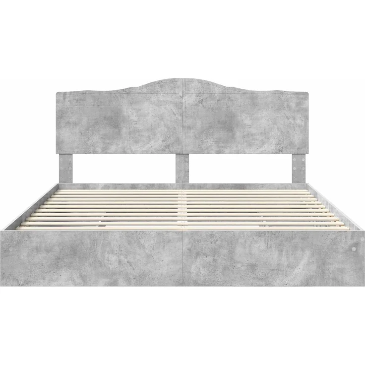 vidaXL Aufbewahrungsbett Beton Grau 200 x 200 cm Holzwerkstoff 3413474 – Bild 7