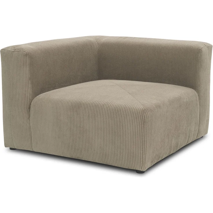 DOMO. collection Polsterecke 800011, Modul-Polstersessel, quadratisch, individuell kombinierbar, Cord, Armsessel, Cocktailsessel, Loungesessel, 108 x 108 x 69 (BxTxH), schlamm – Bild 2