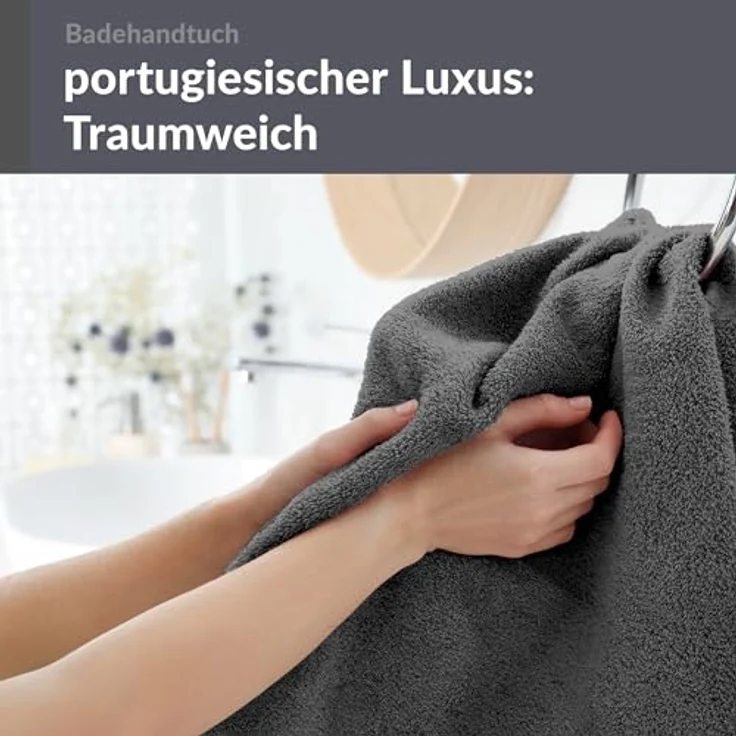 Lashuma Badetuch - XXL Handtuch London, Frottee (1-St), großes Badehandtuch - Duschtuch 100x150 cm für Damen & Herren – Bild 9