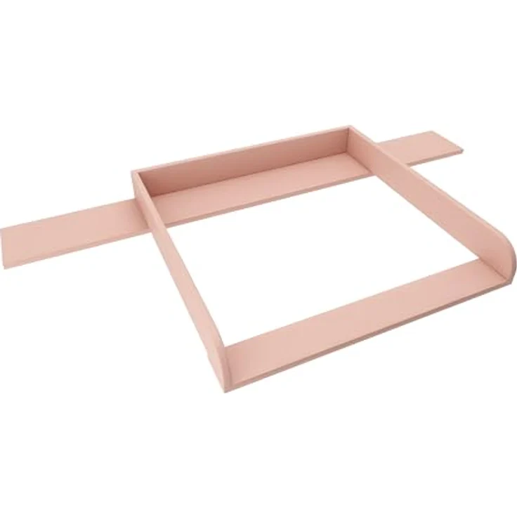 REGALIK Wickelaufsatz für Hemnes Kommode mit 8 Schubladen IKEA 78x80 cm - Abnehmbar Wickeltischaufsatz für Kommode in Rose - Abgeschlossen mit ABS Material 2mm mit Abgerundeten Frontplatten – Bild 2