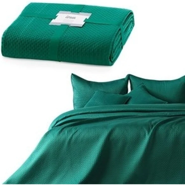 AmeliaHome Tagesdecke Bettüberwurf Carmen - Premium Tagesdecke mit matter Satin Oberfläche, Mattes Satin mit geometrischer Prägung – Bild 4