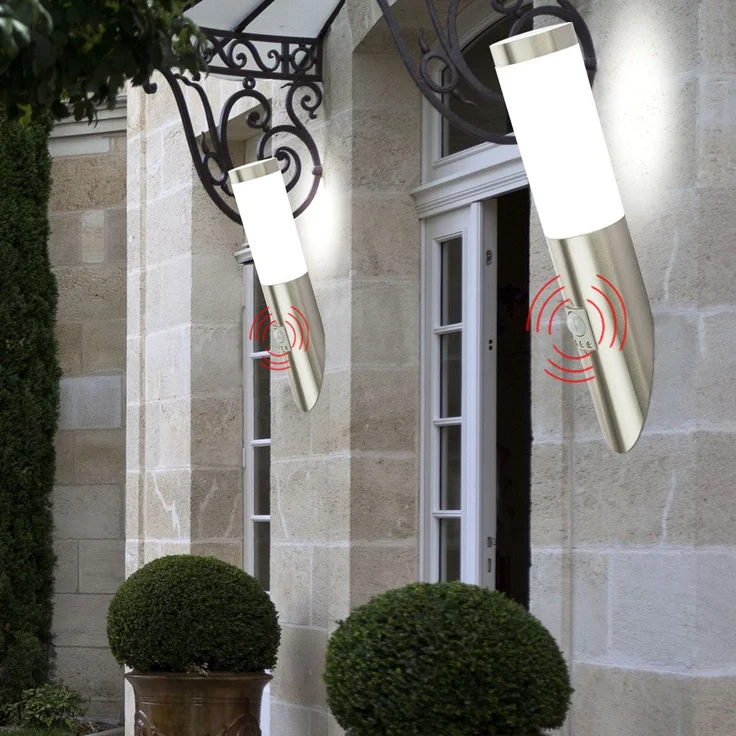 Modernes 2er Set Außenlampe mit Bewegungsmelder – Bild 8