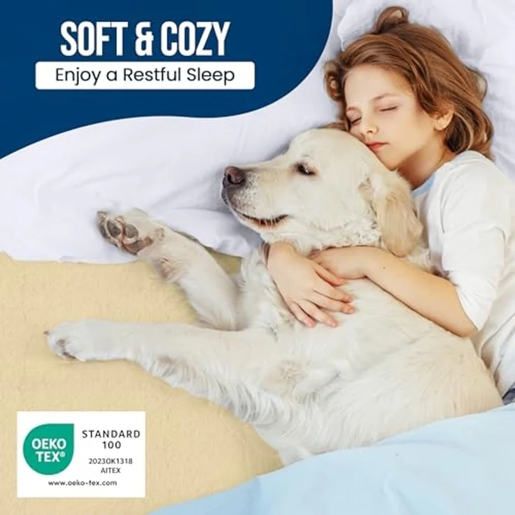 Utopia Bedding Wasserdichter Matratzenschoner, Queen-Size-Größe, Premium-Frottee-Matratzenbezug, 200 g/m², atmungsaktiv, Spannbetttuch mit dehnbaren Taschen (Beige) – Bild 5