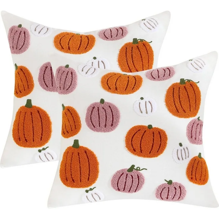 CLTYQ Kissenbezug Halloween Kissenbezug Gruseliger Geist Kürbis Deko Weiche, (2 Stück)