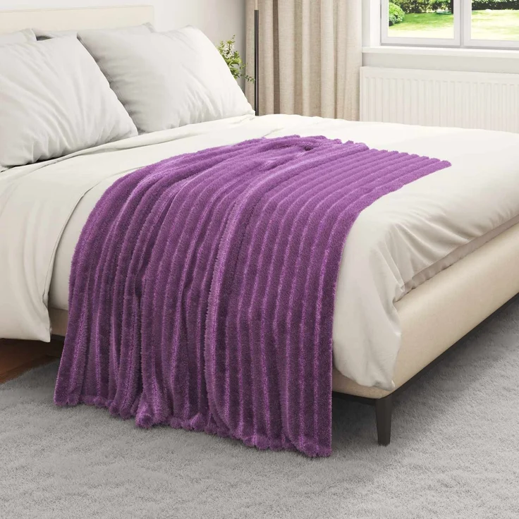 vidaXL Wohndecken 6 Stk. Lila 150 x 130 cm 2.85 Fleece 42016901 – Bild 3