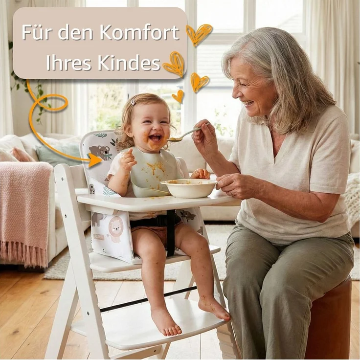 Totsy Baby Sitzverkleinerer Hochstuhl Baby Sitzkissen - Kinder Sitzauflage für Hauck und Stokke – Bild 4