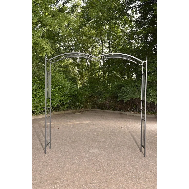 Rosenbogen ERNST - 110x40x235cm, Metall, Schwarz | Rankhilfe Rosen Rankgitter Gartendekoration – Bild 8