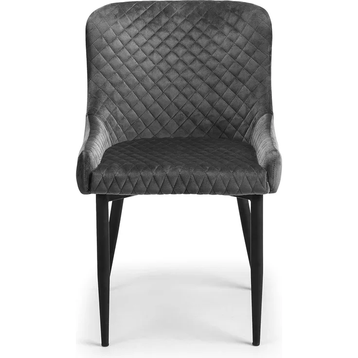 Julian Bowen Luxe Stuhl, 2 Stück, grau-schwarz