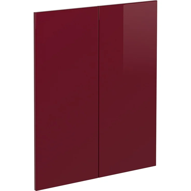 Küchenfront R-Line Rot Hochglanz 59.2 x 71.3 cm Möbelfront für den Unterschrank Vicco – Bild 1