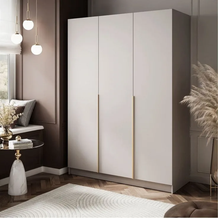 Lookway Kleiderschrank SAVAGE 3D Kaschmir Dreitüriger Schrank mit Kleiderstange Breite: 150 cm